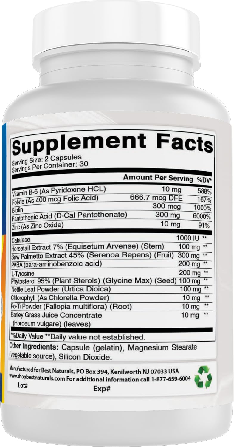 Best Naturals Anti Gray Hair Formula, 60 Count Best NaturalsBuy Supplements Australia