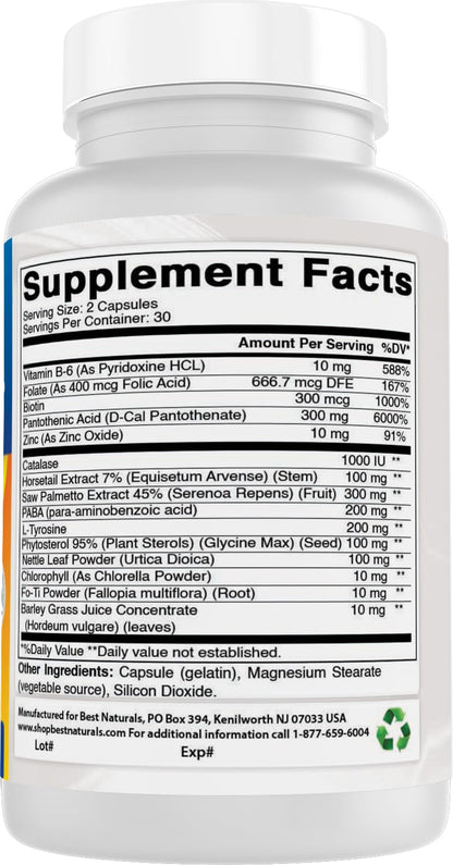 Best Naturals Anti Gray Hair Formula, 60 Count Best NaturalsBuy Supplements Australia