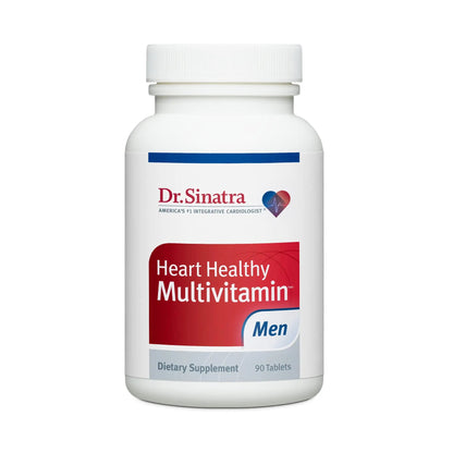 Dr. Sinatra Heart Healthy Multivitamin for Men with Vitamin D 1000 IU, A, B12, C, E, and Zinc, 90 Tablets (30-Day Supply) Dr. Sinatra