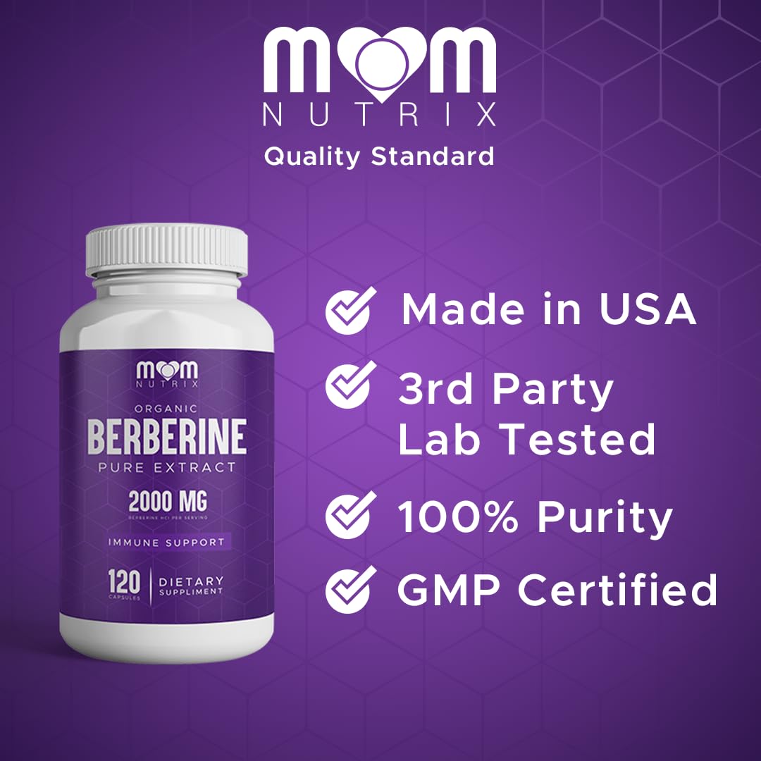 THE MONK Organic Berberine Extract 2000mg - Vegan, Non-GMO - Immune Support - Berberine HCL Supplement for Women & Men - 120 Capsules THE MONKBuy Supplements Australia