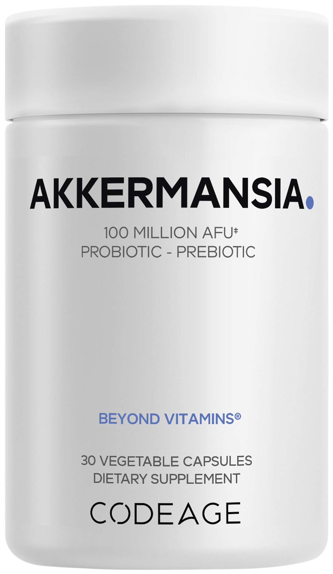 Codeage Akkermansia Synbiotic Supplement - 100 Million AFU Akkermansia Probiotic & Chicory Inulin Prebiotic - Chicory Root - 1 Capsule Per Serving - Non-GMO, Gluten-Free - 30 Capsules CodeageBuy Supplements Australia