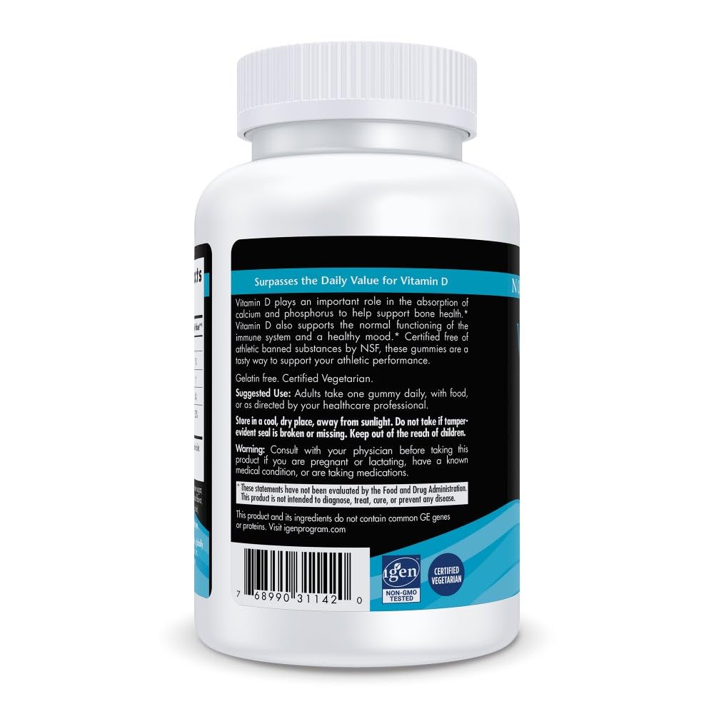 Nordic Naturals Vitamin D3 Gummies Sport, Wild Berry - 120 Gummies - 1000 IU Vitamin D3 - NSF Certified - Healthy Bones, Mood & Immune System Function - Non-GMO - 120 Servings Nordic NaturalsBuy Supplements Australia
