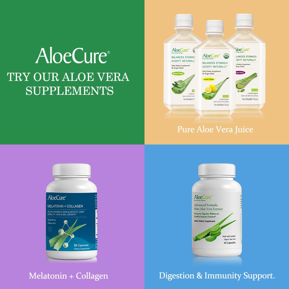 AloeCure VeraFlex Natural Joint Health, 60 Capsules, Clinically Tested Natural Plant-Based Formula to Support Comfort, Mobility and Flexibility - Featuring Organic Aloe Vera AloeCureBuy Supplements Australia