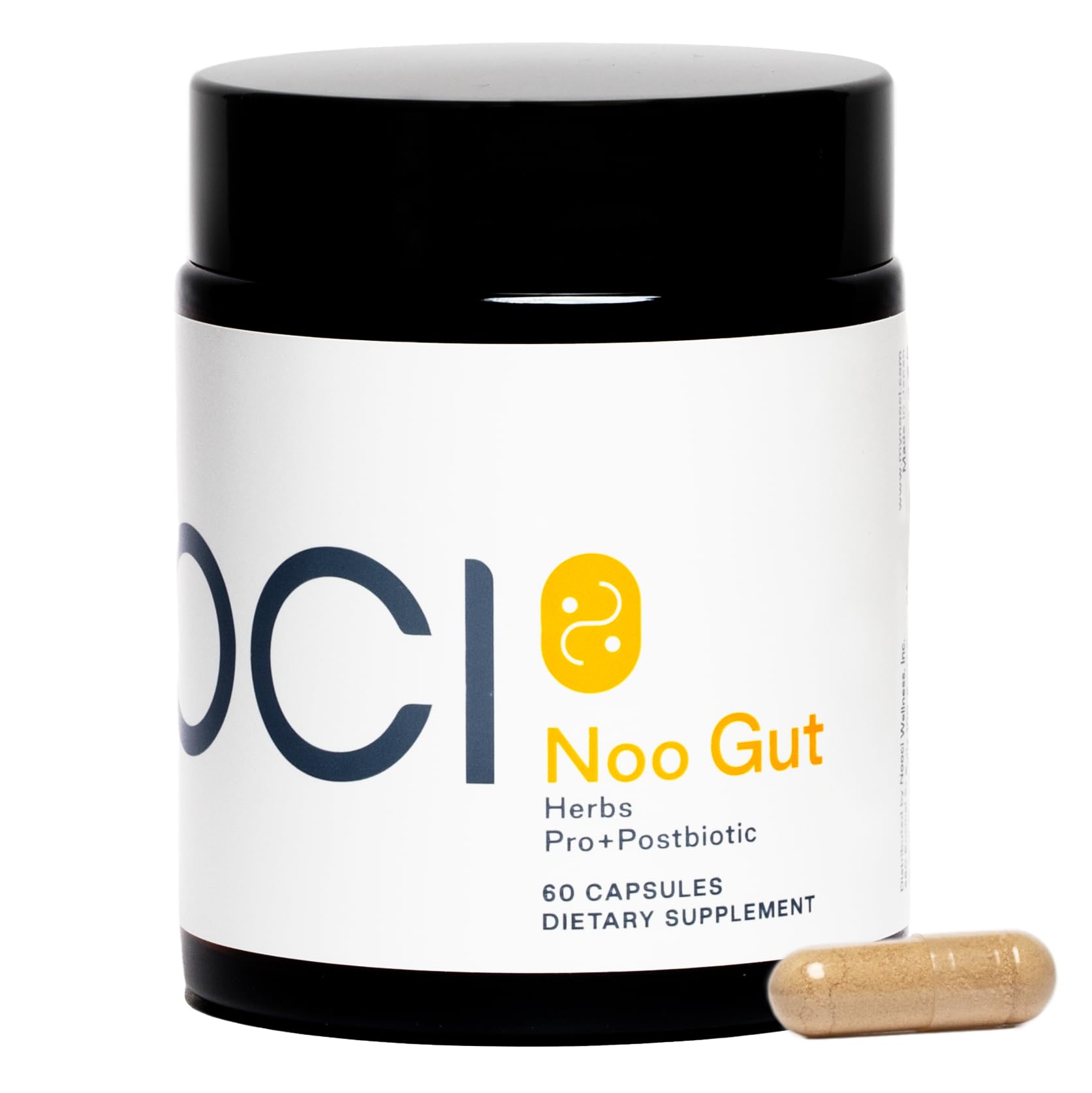 NOOCI NOO Gut, Gut + Skin: 3-in-1 Gut Health Supplement with Herbs, Probiotic & Postbiotic, Digestive Support for Bloating & Constipation, 60 Vegan Capsules NOOCIBuy Supplements Australia