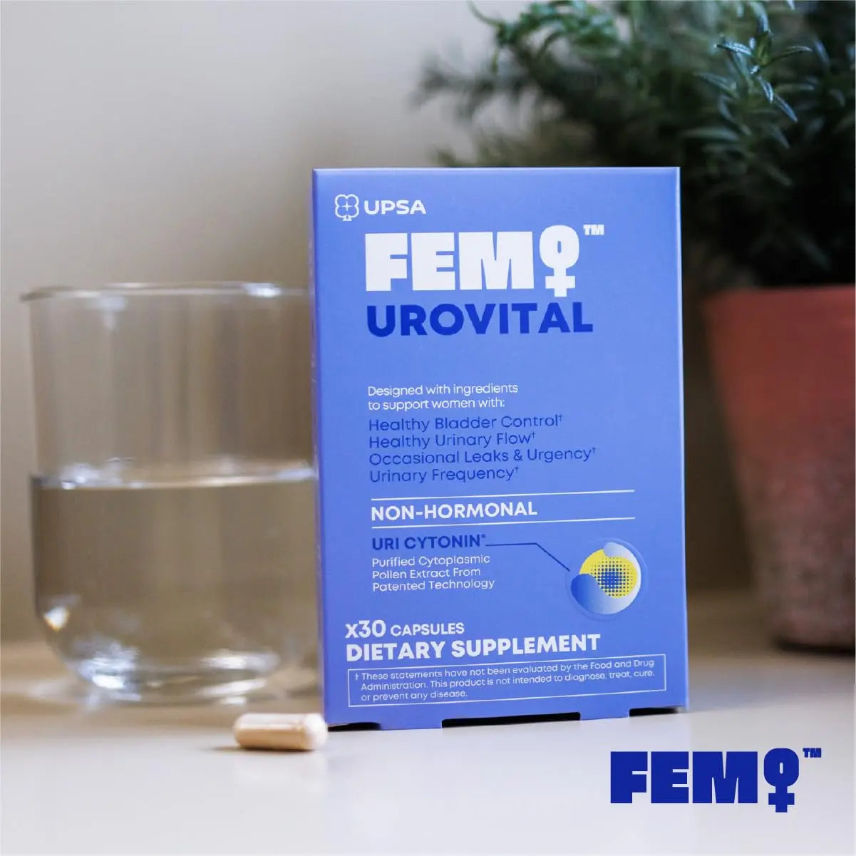FEM Urovital Bladder Control Supplements - Overactive Bladder, Leakage & Urgency Relief - Non-Hormonal Urinary Tract Health Support for Women - 30 Capsules UpsaBuy Supplements Australia