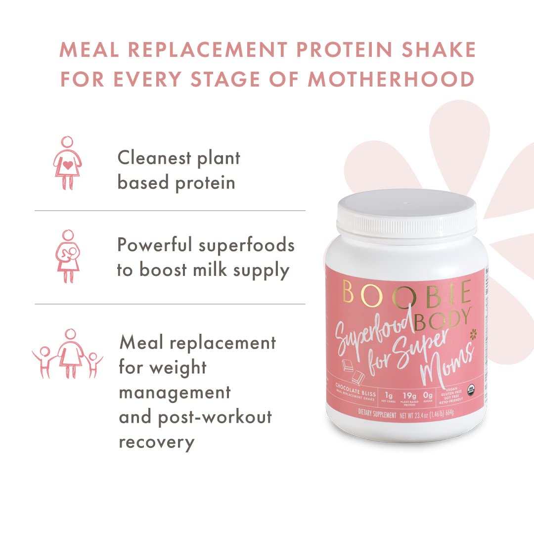 Boobie Body Organic Superfood Plant-Based Protein Shake, Chocolate Bliss, [23.4oz, 1 Tub] Boobie BrandsBuy Supplements Australia