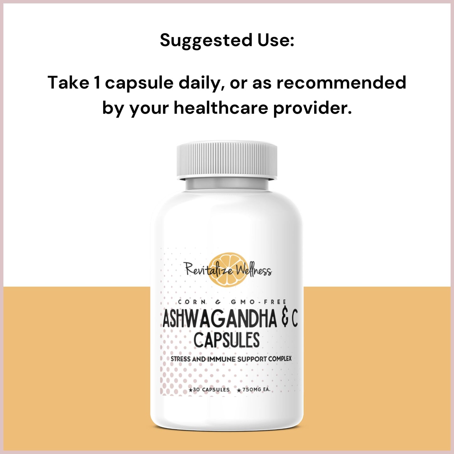 Revitalize Wellness Ashwagandha + Vitamin C Capsules | Stress and Immune Support Complex | with 550 mg Ashwagandha and 200 mg Vitamin C per Serving | 30 Servings Revitalize WellnessBuy Supplements Australia