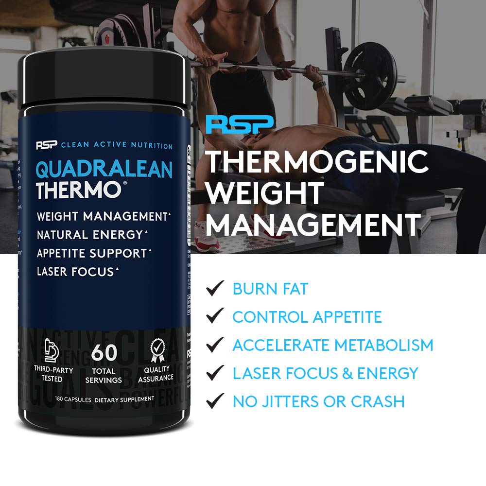 RSP Nutrition QuadraLean Thermogenic Fat Burner for Men & Women, Weight Loss Supplement RSP NUTRITIONBuy Supplements Australia