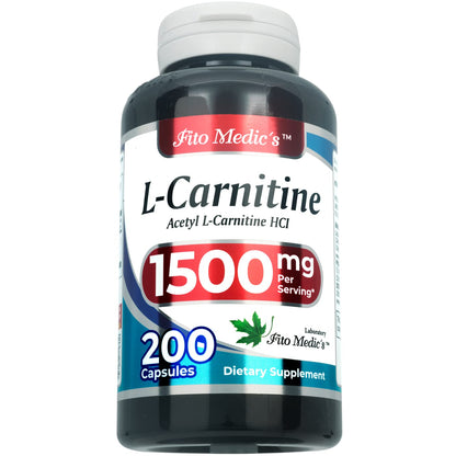 Lab - l carnitine - 1500 mg per Serving, 200 Capsules, l-carnitine - High Potency of - Acetyl