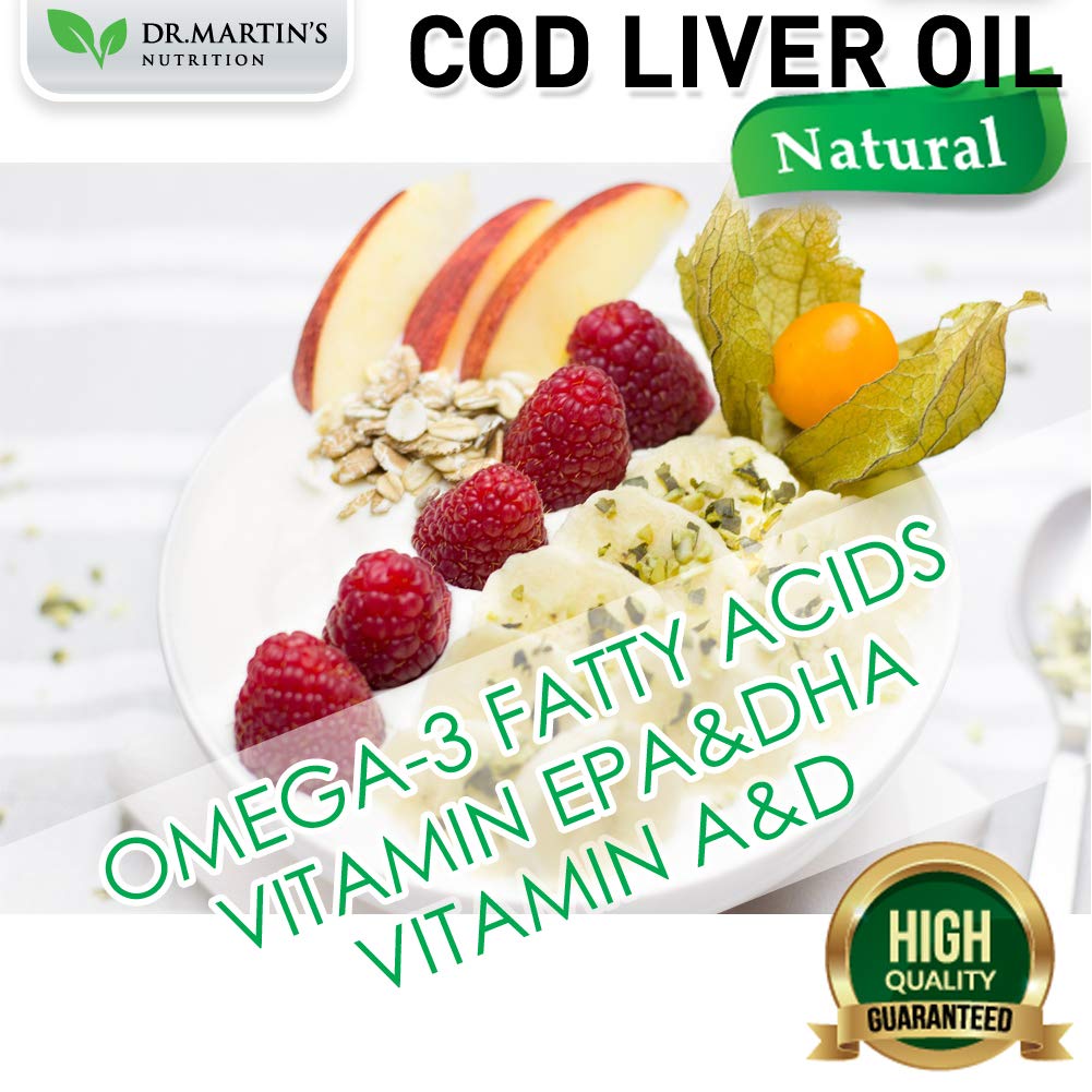 COD Liver Oil | 300 Softgels | Natural Source of Omega 3 Fatty Acids | Triple Strength | Best Immune Health, Healthy Bones & Muscle Dietary Supplement | DR. MARTIN'S NUTRITIONBuy Supplements Australia