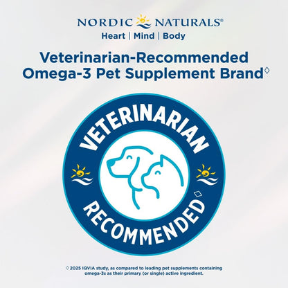 Nordic Naturals Omega-3 Pet, Unflavored - 180 Soft Gels - 320 mg Omega-3 Per Soft Gel - Fish Oil for Dogs with EPA & DHA - Promotes Heart, Skin, Coat, & Immune Health Nordic NaturalsBuy Supplements Australia
