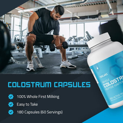 TBR Labs Pure Bovine Colostrum 180 Capsules - Antibiotic and Hormone Free - USA Source TBR LabsBuy Supplements Australia