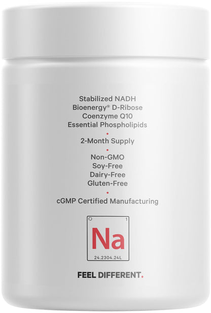 Codeage Liposomal NADH+ Supplement - NADH, Vitamin B12, D-Ribose as Bioenergy Ribose, CoQ10-2-Month Supply - Liposomal Delivery - β-Nicotinamide Adenine Dinucleotide Pills - Non-GMO - 60 Capsules CodeageBuy Supplements Australia