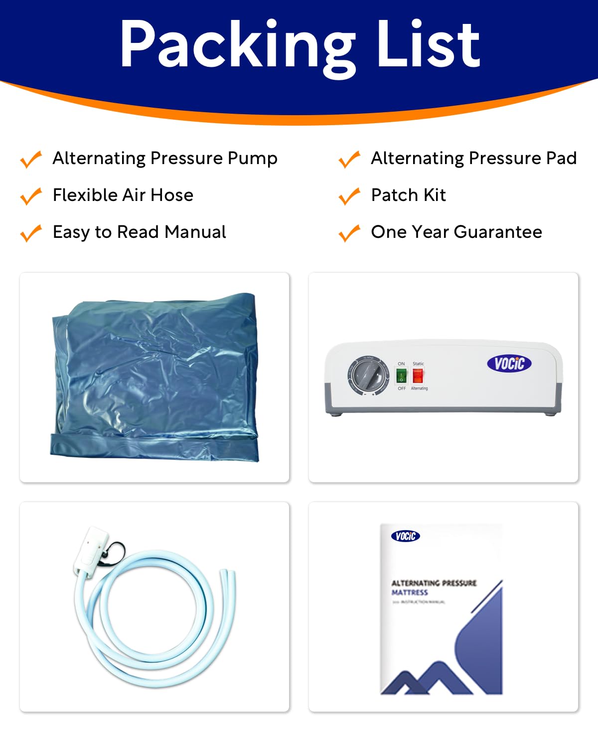 VOCIC Alternating Air Pressure Mattress Pad-with Micro Air Holes & Sleep Mode-Bed Sore VOCICBuy Supplements Australia