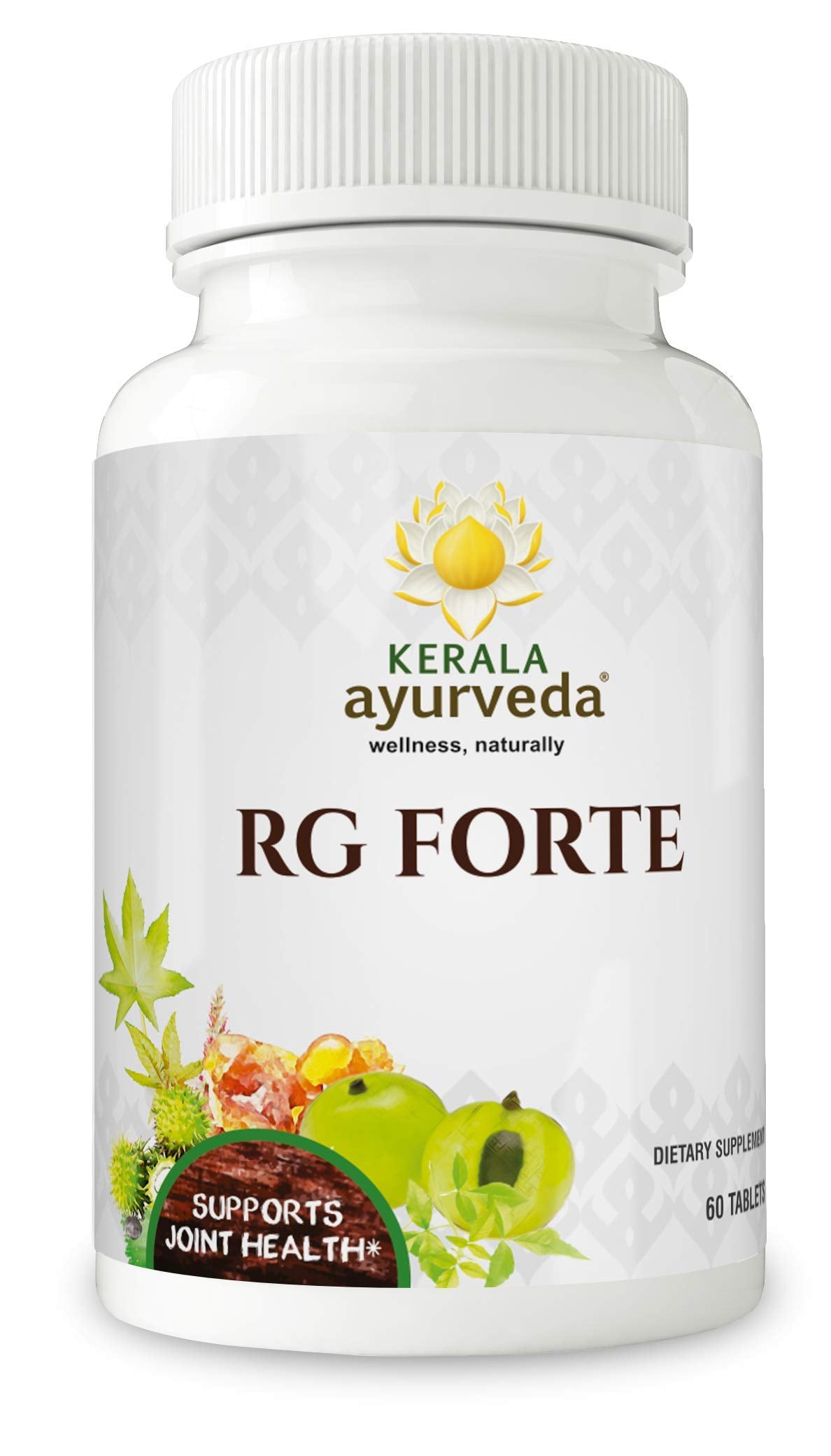 Kerala Ayurveda RG Forte Tablet - Herbal Tablet for Supporting Healthy Joint Function and Balancing Vata & Kapha, 60 Count Kerala AyurvedaBuy Supplements Australia