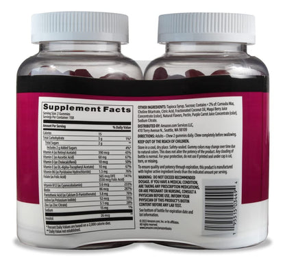 Amazon Basics Adult Multivitamin, 300 Gummies, 150-Day Supply, 150 Ct Amazon BasicsBuy Supplements Australia