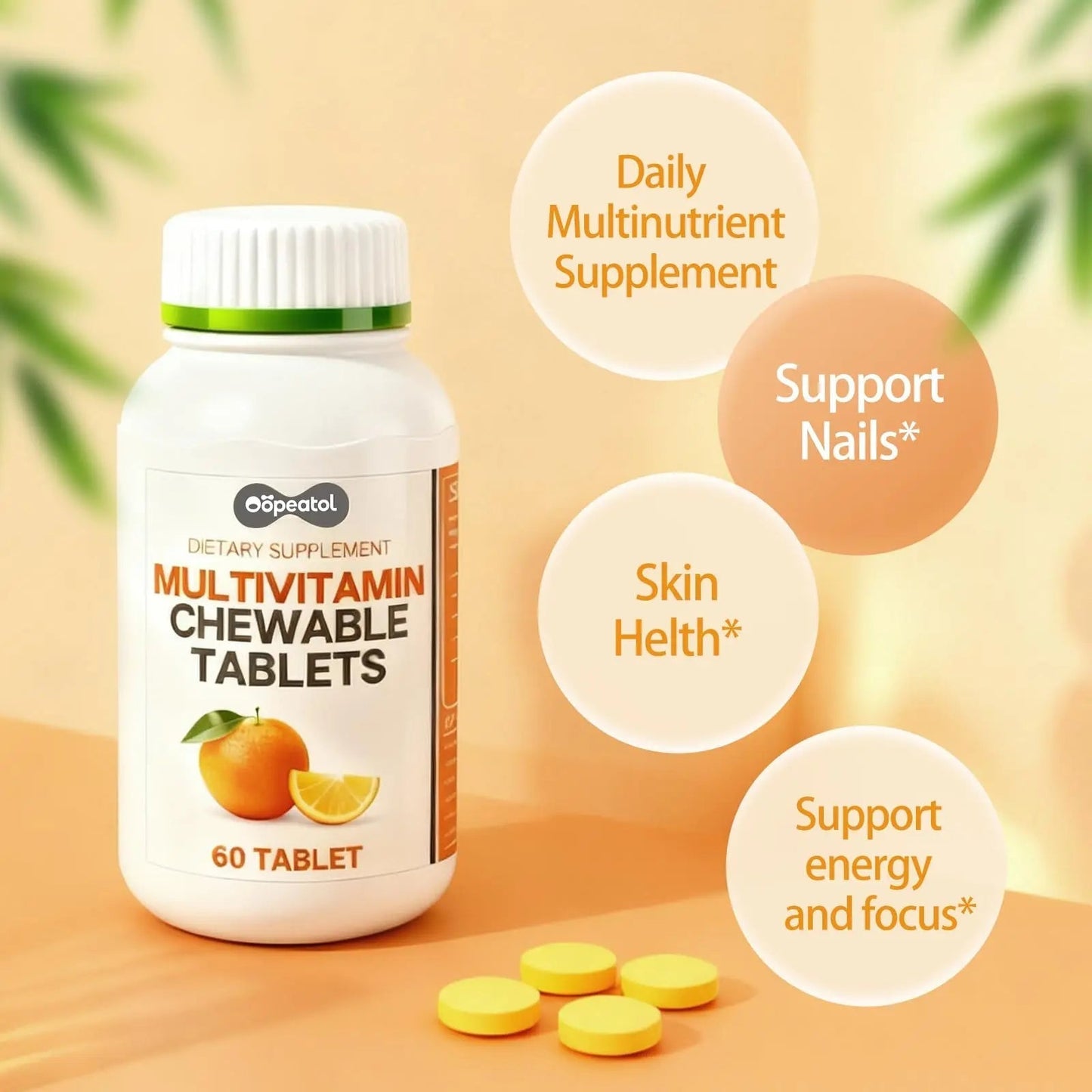 Oopeatol Multivitamin for Adults with Vitamin C, D3 & B Vitamins | Daily Increase Body Protection, Energy & Bone and Joint Equilibrium and Health | OopeatolBuy Supplements Australia