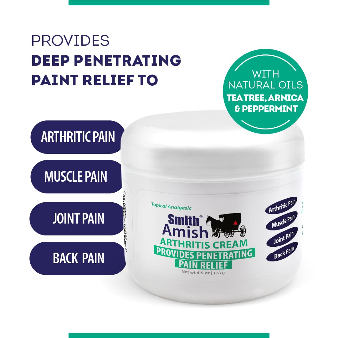 Smith Amish Arthritis Cream. Soothing and Cooling. 4.5 oz jar Smith AmishBuy Supplements Australia