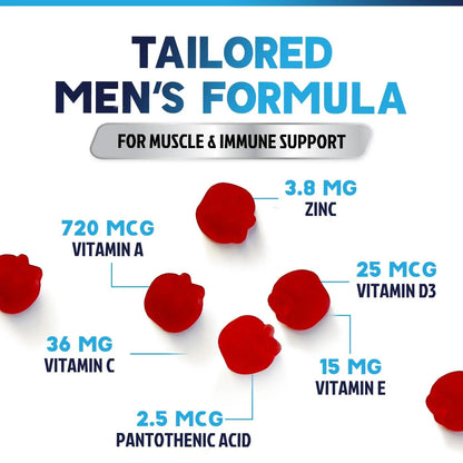 Multivitamin for Men - Complete Daily Mens Multivitamin Gummies with Vitamin D, B Vitamins, Zinc & More - Energy, Memory, Focus & Immune Health Support Nature's Nutrition