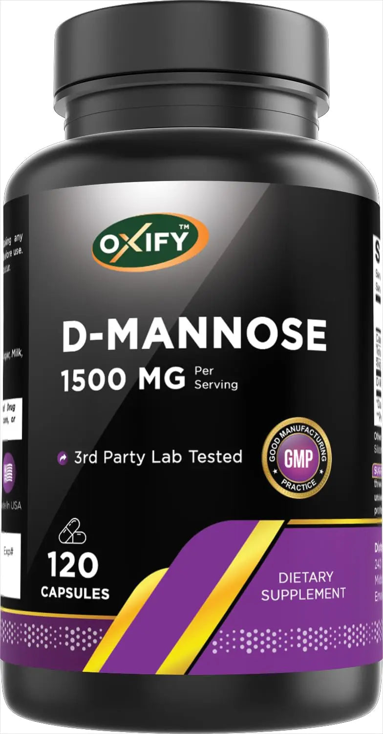 Oxify D-Mannose 1500 mg | 120 Tablets | Gluten-Free, Non-GMO | Supplement Made in USA OxifyBuy Supplements Australia