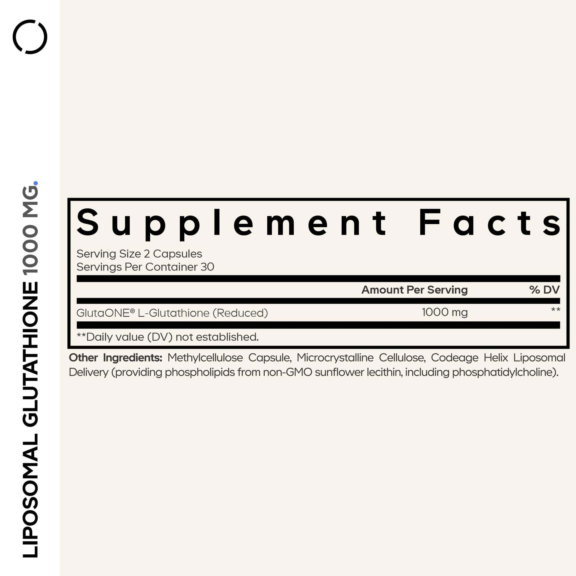 Codeage Liposomal Glutathione 1000 mg Supplement, High-Potency Reduced L-Glutathione - Liposomal Delivery - Phospholipids - Non-GMO, Gluten-Free - 60 Capsules CodeageBuy Supplements Australia