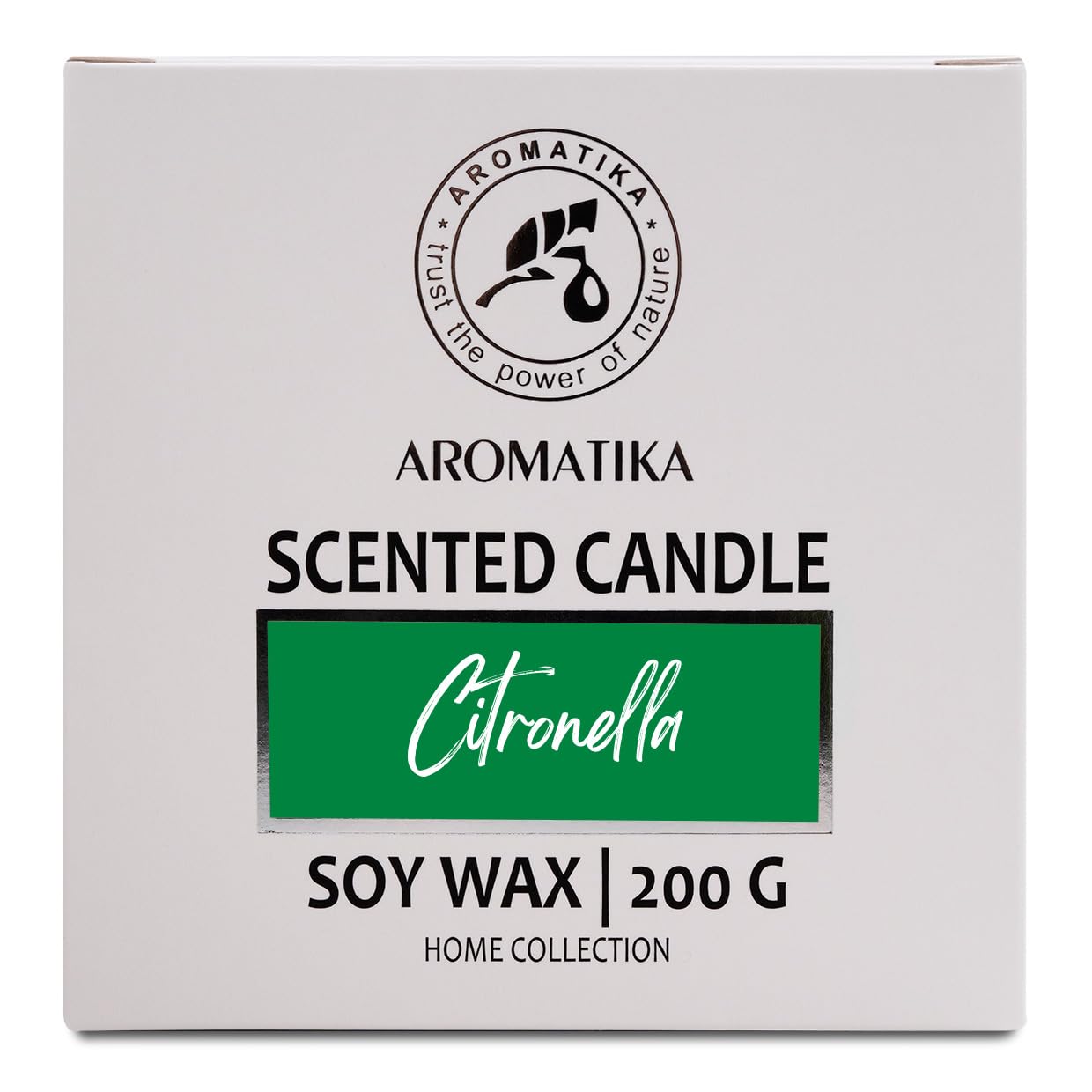 Scented Candle Citronella 200g - Aromatherapy Candle - Soy Wax Candles for Home Scented AROMATIKABuy Supplements Australia