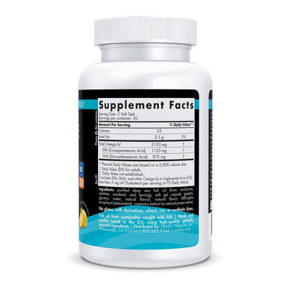 Nordic Naturals Ultimate Omega Sport 2X, Lemon Flavor - 60 Soft Gels - 2150 mg Omega-3 - NSF Certified Fish Oil with EPA & DHA - Heart & Muscle Health, Recovery - Non-GMO - 30 Servings Nordic NaturalsBuy Supplements Australia