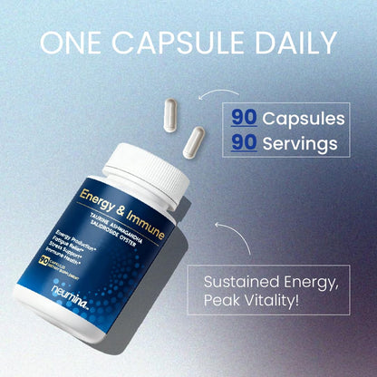 NEUMINA Men's Energy & Immune Complex, Energy Production, Fatigue Relief, Stress Support, Immune Health, Non-GMO, Made in USA, 90 Servings NEUMINABuy Supplements Australia