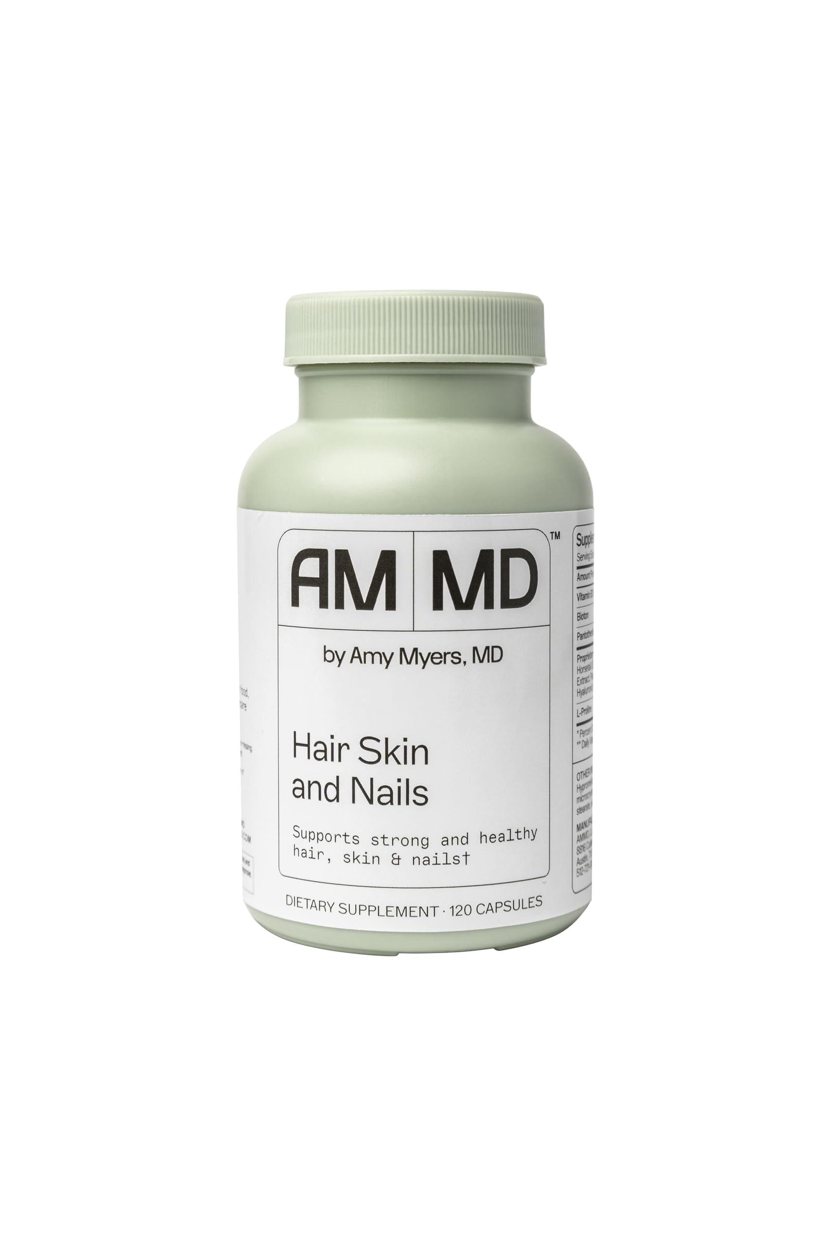 Amy Myers MD Hair Skin and Nails - Supports Strong Hair, Radiant Skin & Healthy Nails - L-Proline, Horsetail, Hyaluronic Acid - Gluten-Free - 120 Capsules (30 Servings) Amy Myers MDBuy Supplements Australia