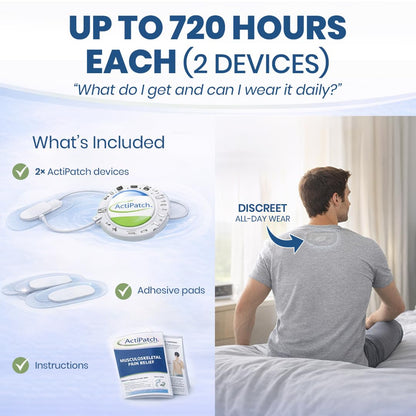 Mint Bucket ActiPatch Wearable Pain-Relief Device, 2-Pack Bundle – Pulsed Shortwave Therapy Loop for Back, Knee, Hip & Joint Discomfort, Long Lasting Leg Pain Relief Product Mint Bucket BrandsBuy Supplements Australia