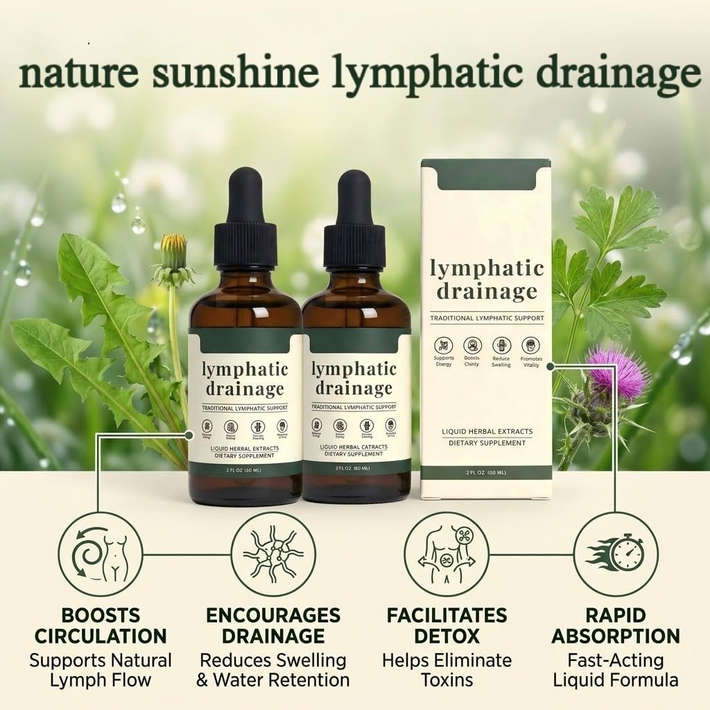 Sentk Organic Lymphatic Drainage Drops, Liposomal Herbal Blend – Supports Lymph System, Reduces Swelling, Boosts Immunity & Vitality, Enhance Clarity, Portable Dropper Design, 2 fl oz (2 Pack) SentkBuy Supplements Australia