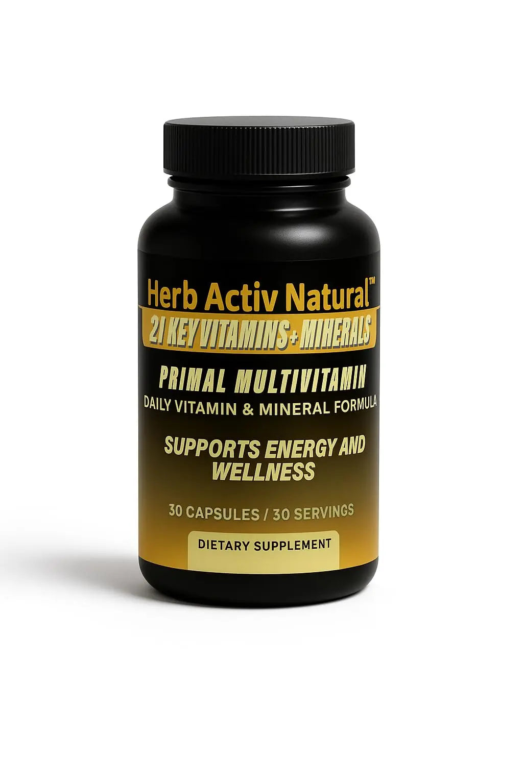 Herb Activ Natural Primal Multivitamin - 21 Essential Vitamins & Minerals - Daily Vitamin & Mineral Supplement - Energy & Wellness Support - 30 Capsules Herb Activ NaturalBuy Supplements Australia