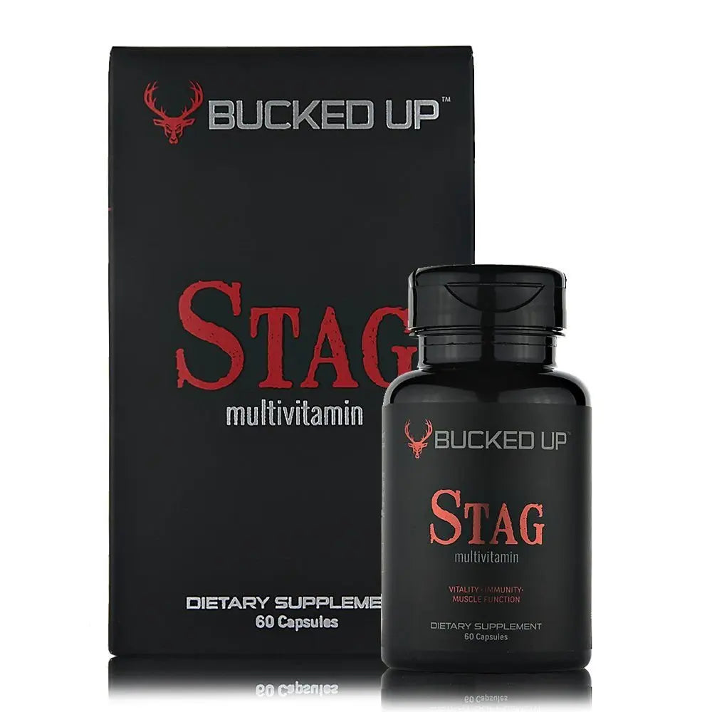 Stag Multivitamin - Men - Full Spectrum Vitamin Formula - Vitality, Immunity and Muscle Function (60 Capsules) Bucked Up