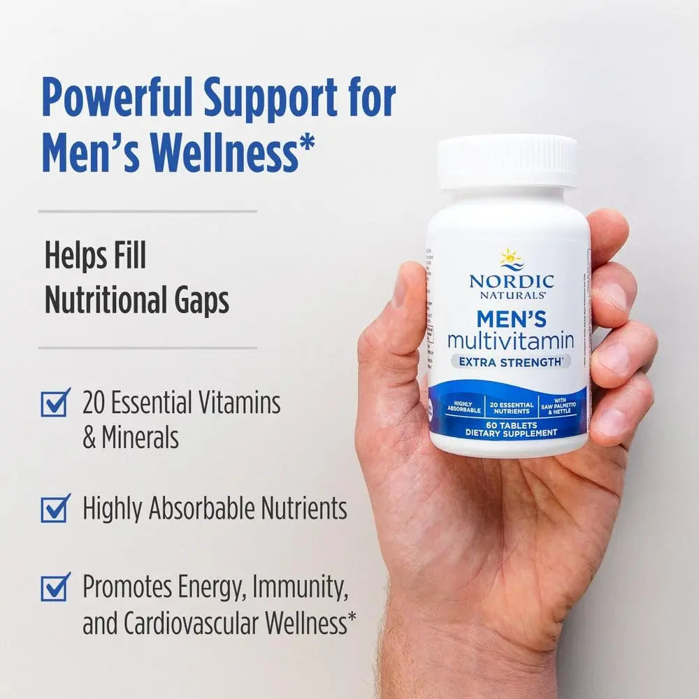 Nordic Naturals Men’s Multivitamin Extra Strength - Bone, Energy, & Blood-Vessel Support - Immunity Supplement Nordic NaturalsBuy Supplements Australia