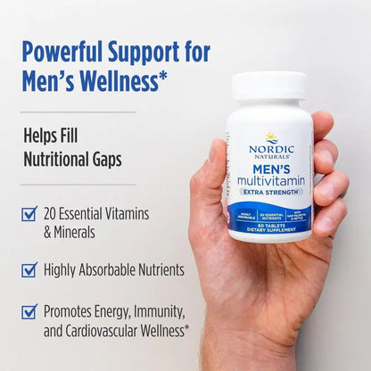 Nordic Naturals Men’s Multivitamin Extra Strength - Bone, Energy, & Blood-Vessel Support - Immunity Supplement Nordic NaturalsBuy Supplements Australia