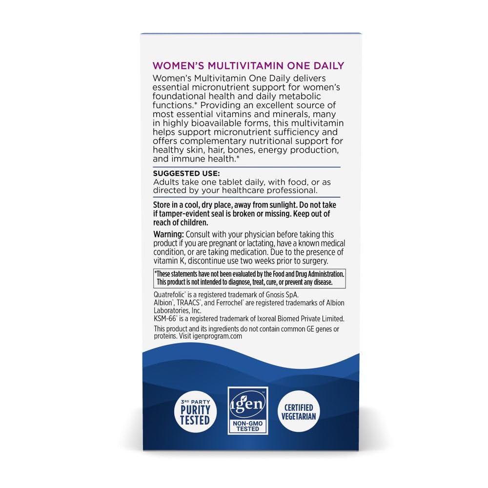 Nordic Naturals Women’s Multivitamin One Daily - Skin, Hair, Energy, & Bone Support - Immunity Supplement