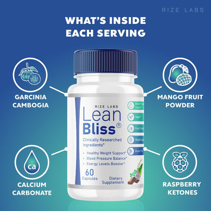 (2 Pack) Lean Bliss Weight Loss Pills, Lean Bliss Fat Burning Formula, LeanBliss Advanced rize labsBuy Supplements Australia