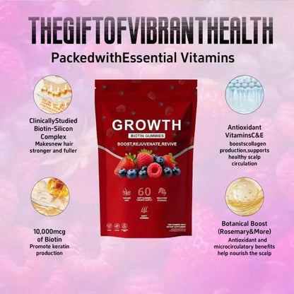 BDQBDQ Lumin Hair Growth Gummies, Infused with Biotin, Vitamins, and Botanical Extracts to Support Healthy Hair Growth and Strength BDQBDQBuy Supplements Australia