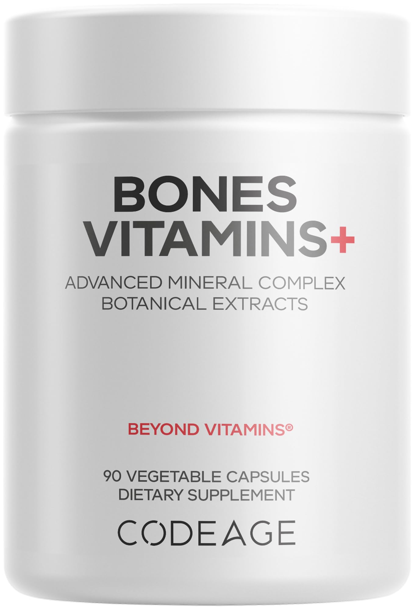 Codeage Bones Vitamins+ - Vitamin D3 & K2, Vitamin C, Calcium, Magnesium, Zinc, Hesperidin, L-Lysine, Manganese, Bamboo, Horsetail, Cissus, Boron, Trans-Resveratrol, Non-GMO Supplement - 90 Capsules CodeageBuy Supplements Australia