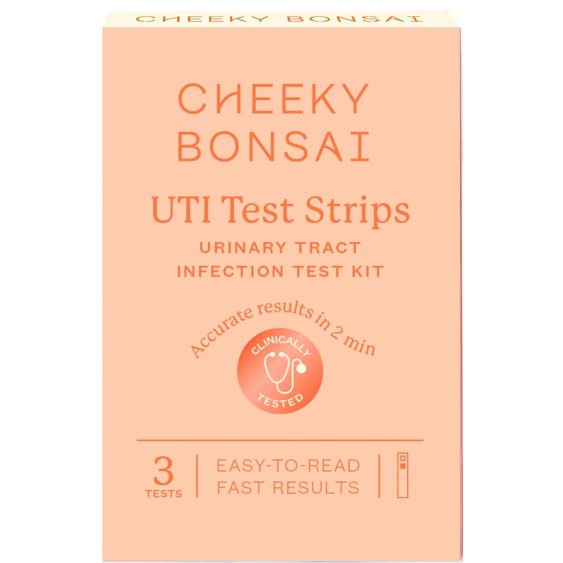 Cheeky Bonsai, Urinary Tract Infection (UTI) Test Strips, Accurate Results in 2 Minutes, Clinically Tested, Same Test Doctors Use, Easy to Read Results, 3 Count Cheeky BonsaiBuy Supplements Australia
