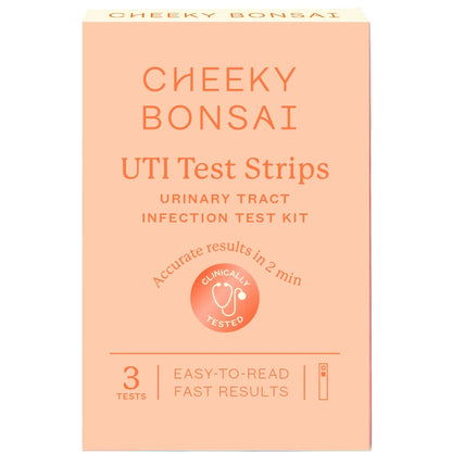 Cheeky Bonsai, Urinary Tract Infection (UTI) Test Strips, Accurate Results in 2 Minutes, Clinically Tested, Same Test Doctors Use, Easy to Read Results, 3 Count Cheeky BonsaiBuy Supplements Australia