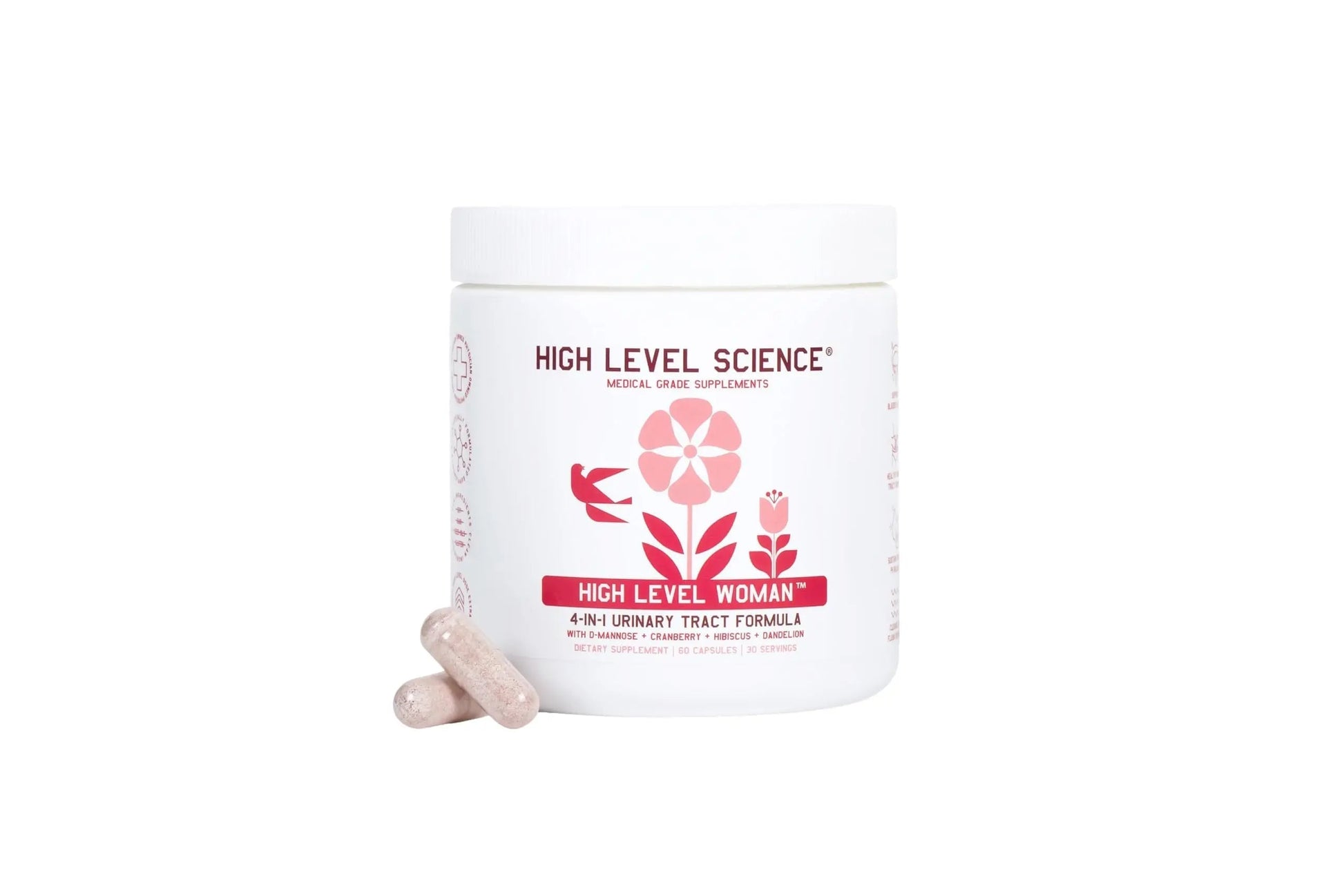 High Level D-Mannose 1000mg, Urinary Tract & Bladder Health Support, D Mannose Supplements for Women, Cranberry, Hibiscus & Dandelion, Utri Cleanse, 60 Capsules, Vegetarian, Gluten Free High LevelBuy Supplements Australia