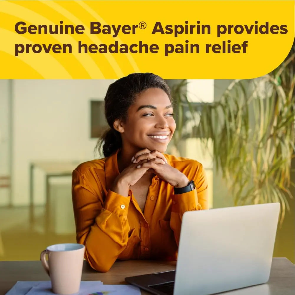 Bayer Genuine Aspirin 325 mg, Coated Tablets for Headache Relief, Multi-Symptom Pain Reliever and Fever Reducer, Pain Relief Tablets for Tooth and Muscle Pain, Backache, 300 Ct BayerBuy Supplements Australia