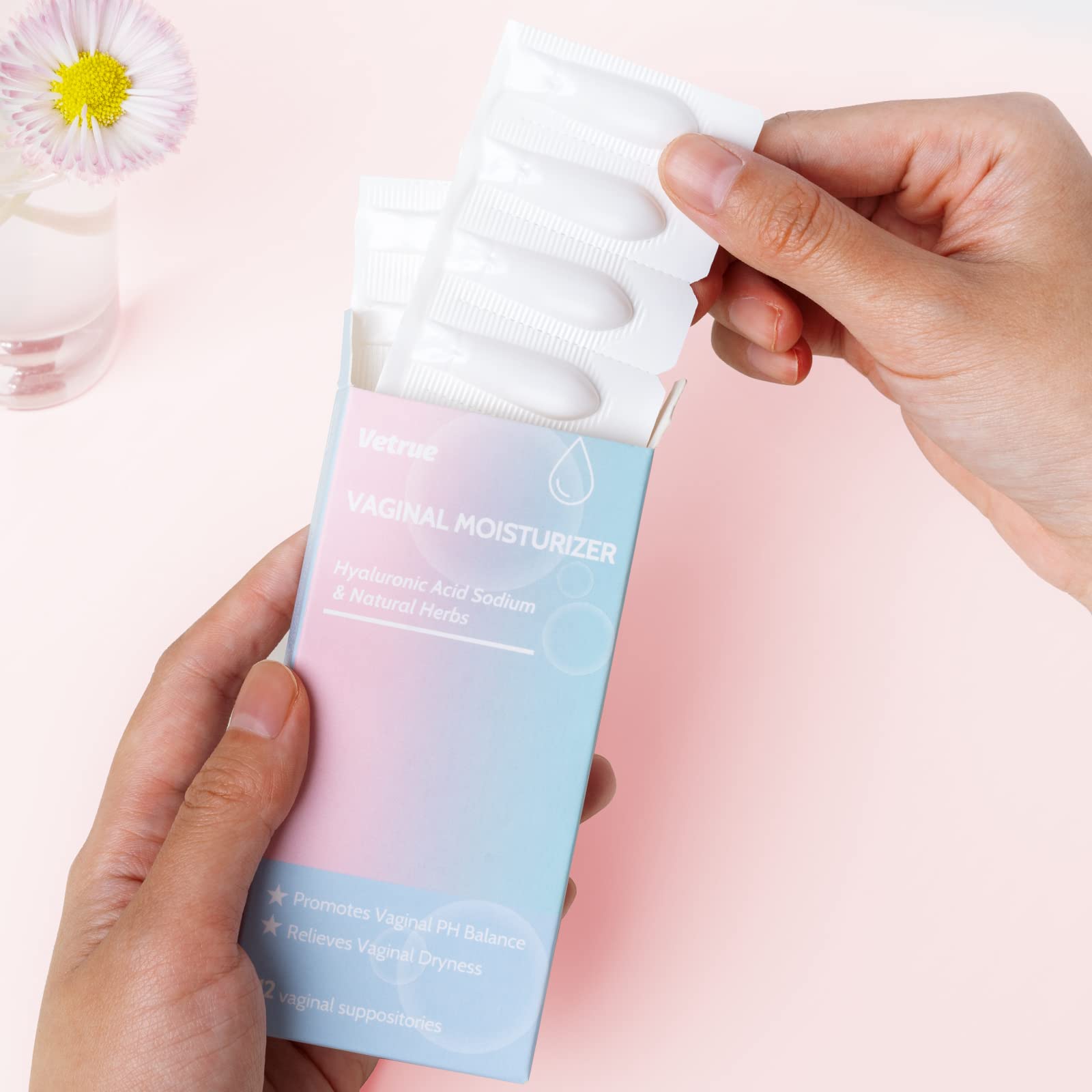 vetrue Intimate Moisturizer, Vaginal Suppository for Dryness & Discomfort, Feminine Long Lasting vetrueBuy Supplements Australia