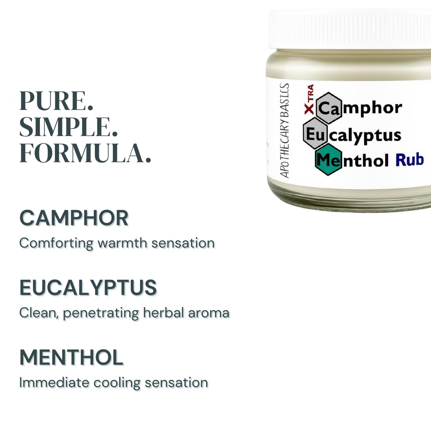Camphor+Eucalyptus+Menthol Xtra Rub – Handmade with Menthol, Camphor & Eucalyptus – Soothing & Refreshing – 2.5 fl oz IEG StoreBuy Supplements Australia