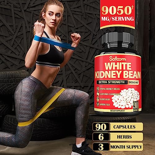 Pure White Kidney Bean Extract Capsules - 6 Herbal Ingredients 9050 mg Equivalent SatoomiBuy Supplements Australia