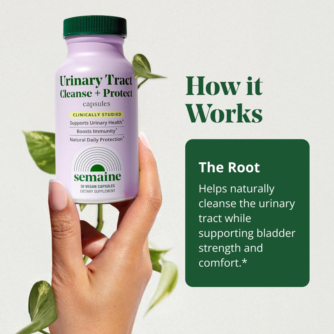 Semaine Urinary Tract Cleanse & Protect – 30 ct, Bladder Support Supplement for Women, Flushes Urinary Tract. Combines Cranberry Proanthocyanidins with Hibiscus. SemaineBuy Supplements Australia
