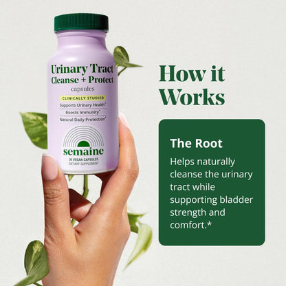 Semaine Urinary Tract Cleanse & Protect – 30 ct, Bladder Support Supplement for Women, Flushes Urinary Tract. Combines Cranberry Proanthocyanidins with Hibiscus. SemaineBuy Supplements Australia