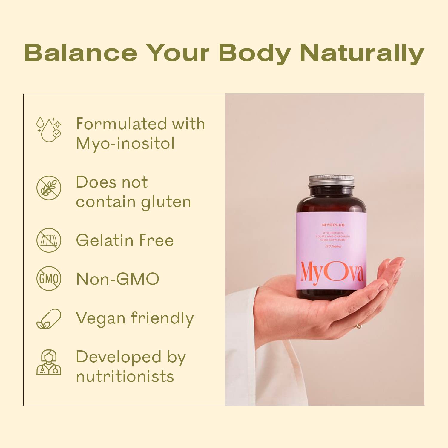 3 Pack of MyOva Myoplus - Natural Female Support Supplement for PCOS - 4000mg Myo MyOvaBuy Supplements Australia
