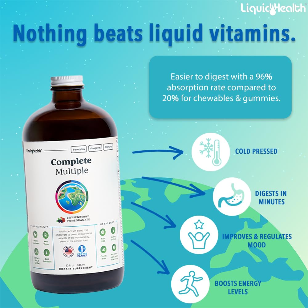 LIQUIDHEALTH 32 Oz Liquid Multivitamin for Adult Men & Women - Complete Multiple LIQUIDHEALTHBuy Supplements Australia